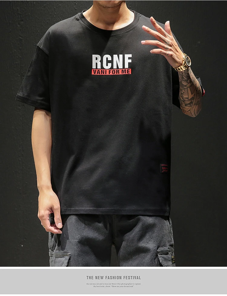 Nice Summer T-Shirts Men Letter Printed Short Sleeve TShirt Men Tee Shirt Men Vogue Fashion Round Neck T Shirt Men