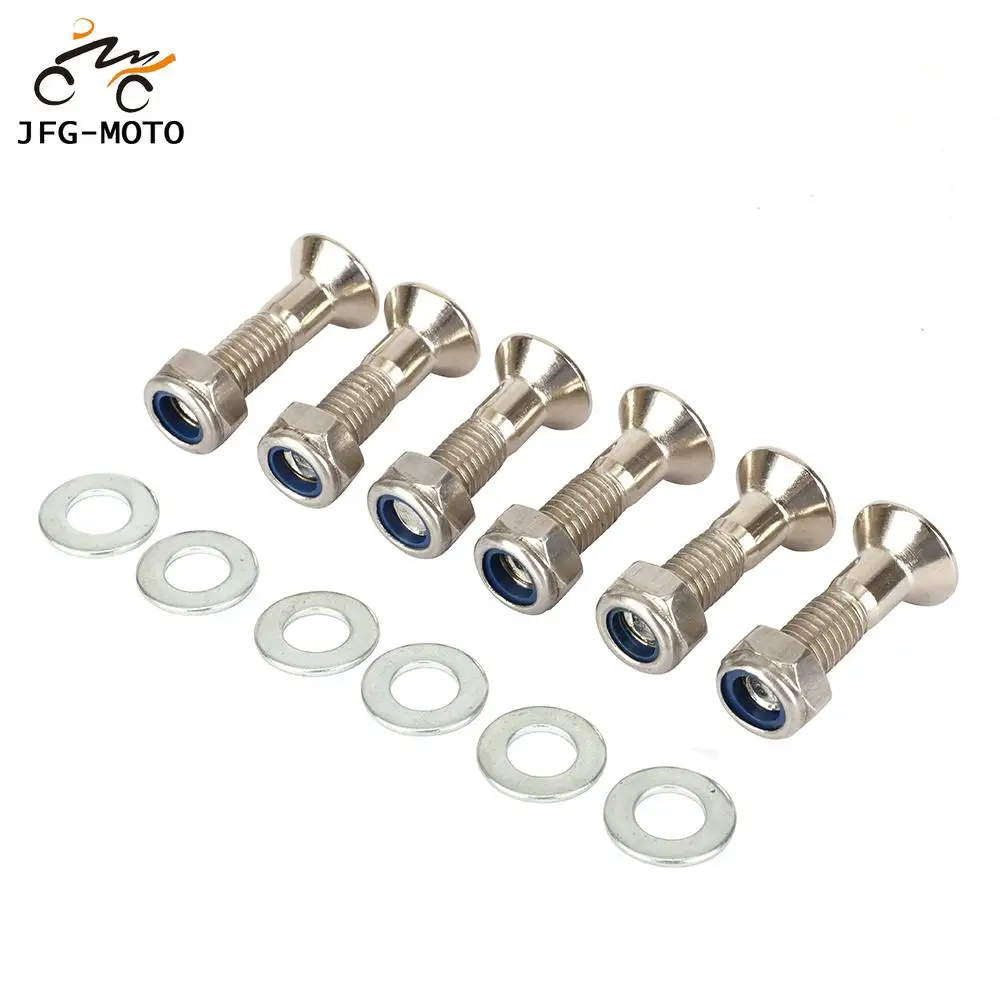

6pcs 8*25MM Sprockets Blots Kits Screws For HONDA SUZUKI KAWASAKI YAMAHA KTM RMZ DRZ YZF KXF KLX CRF Dirt Bike Pit Bike