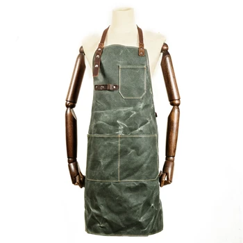 

Work Apron Coffee Shop Retro Apron High-End Restaurant Artisan Overalls Aprons GXMA