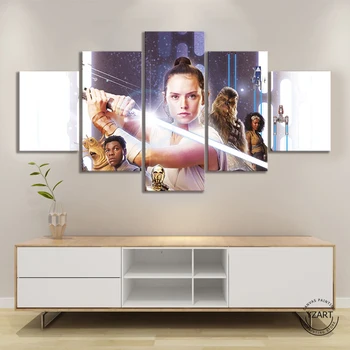 

5pcs Science Fiction Movie STAR WARS THE RISE OF SKYWALKER Poster Artwork Paintings STAR WARS 9 Picture Wall Art Paintings
