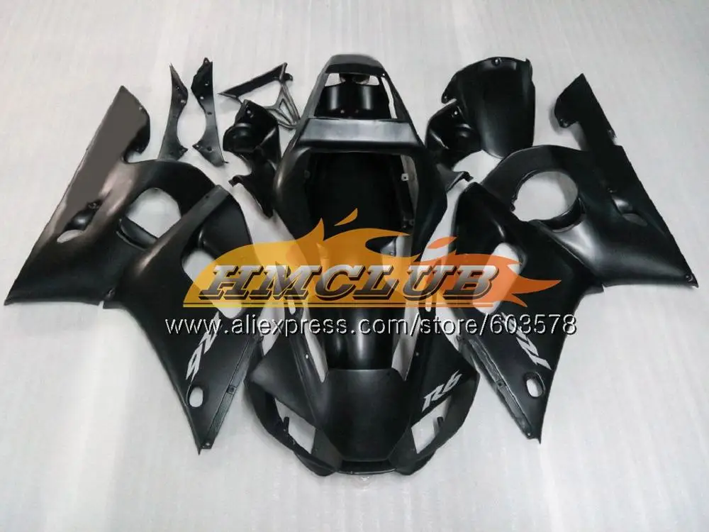 Корпус для YAMAHA YZF600 YZF-R6 1998 1999 2000 2001 2002 53CL. 11 красный, белый YZF R6 600 R 6 YZF-600 YZFR6 98 99 00 01 02 обтекателя - Цвет: No. 16 Matte black