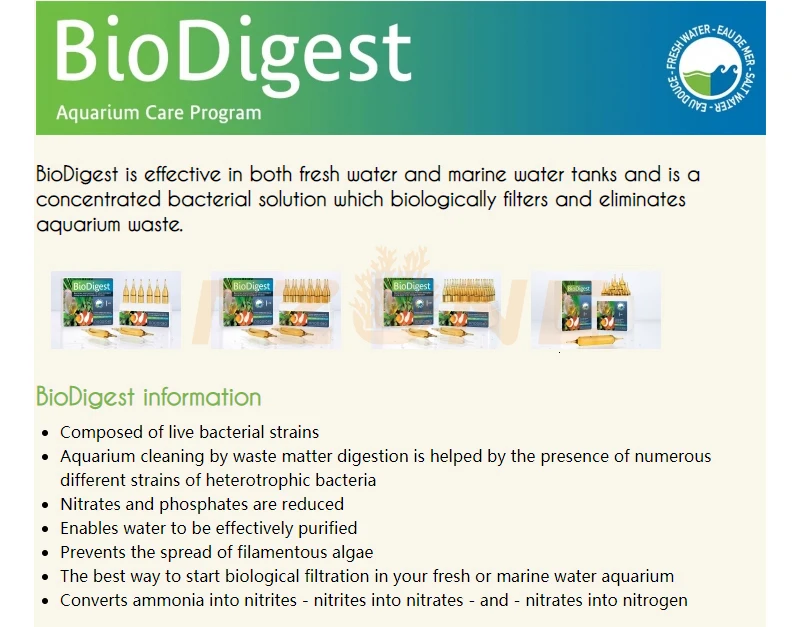 Prodibio BioDigest аквариум для рыб PRODIBIO уход за аквариумом бактериальный раствор аквариум для рыб