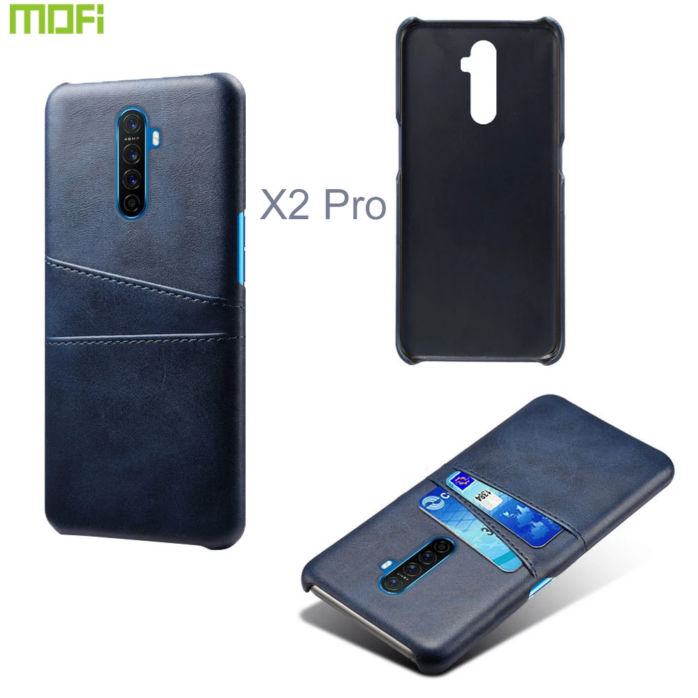 Для Oppo Realme X2 Pro Чехол Mofi бизнес задняя крышка Realme X2Pro Чехол кожаный кошелек карман карта жесткий Капа Coque Real Me X2Pro