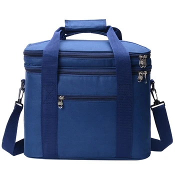 

Lunch Bag for Men Women - Cooler Bag Tote Insulated Thermal Leakproof Lunch Box with Shoulder Strap Wide Opening for Office Scho