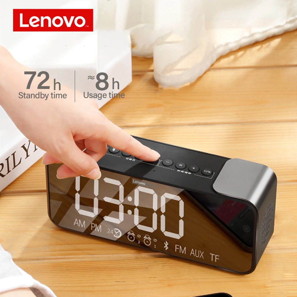 Lenovo L022 Bluetooth speakers portable wireless speakers Subwoofer speakers bluetooth 5.0 LED Alarm clock TF card AUX speakers Lenovo L022 Bluetooth speakers portable wireless speakers Subwoofer speakers bluetooth 5.0 LED Alarm clock TF card AUX speakers