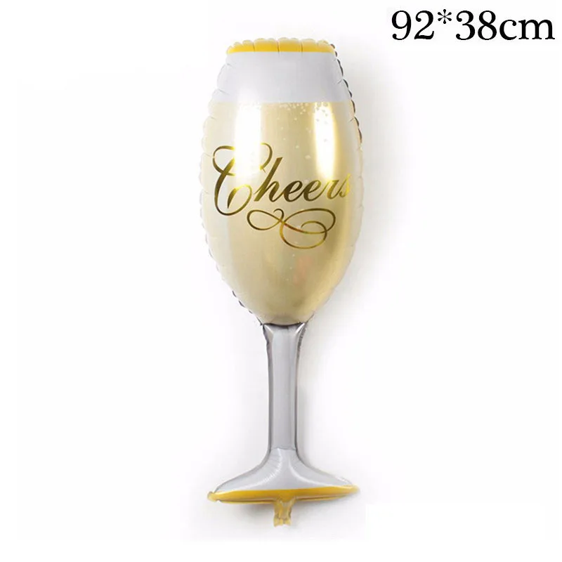 1pc Wine Balloon Joy-Enlife воздушный шар для взрослых, вечеринка на день рождения, вино, Черное золото, серебро, одноразовые столовые приборы, бумажное полотенце, соломенная скатерть, вечерние принадлежности - Цвет: 1pc Wine Balloon