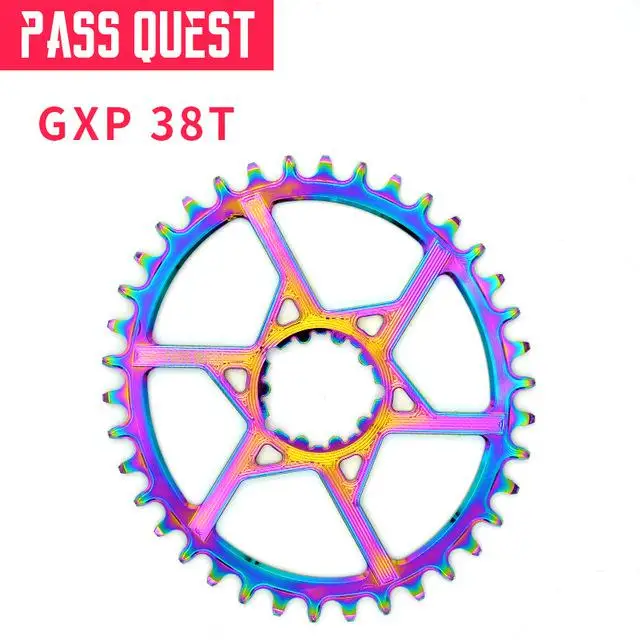 Пасс Quest Sram Gx Xx1 Eagle Gxp титановая овальная Mtb узкая широкая Цепь 32 t-42 t велосипедная Звездочка 0 мм офсетный коленчатый набор - Цвет: 38T