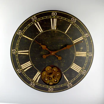 

50CM Large Gear Clocks Wall Home Deocr Modern Wall Clock Retro Wood Silent Watch Creative Office Wall Decor Relogio Parede Gift