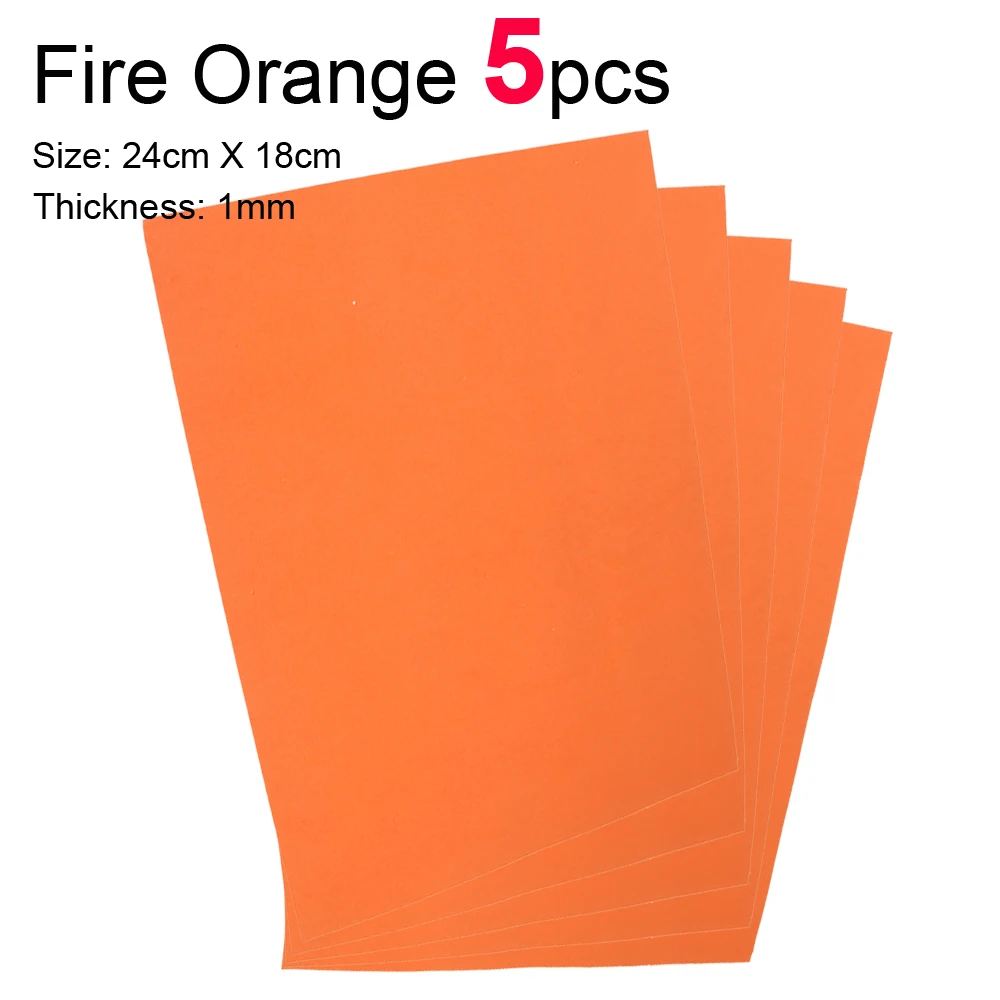 Fire Orange 5pcs ICERIO, 5 шт., 1 мм, тонкая муха, EVA foam paper, плавающая пена, полоски для бункера, сухая муха, Caddis, крыло, материал корпуса - Цвет: Fire Orange 5pcs