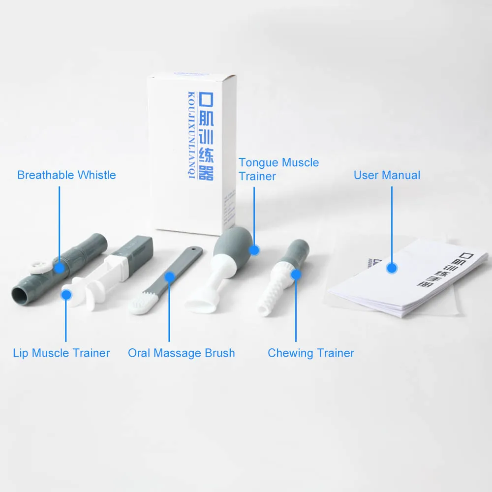 Набор для упражнений в рот, силиконовый тренажер для рта, тренажер для мышц рта, устройство для тренировки мышц, массажер, тренажер для восстановления мышц языка