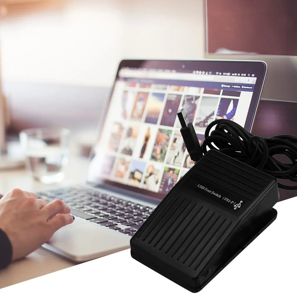USB одноножной Переключатель педаль управления Клавиатура Мышь PC игра для Dos Win 2000/XP/Vista/7 для MAC для Linux