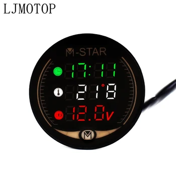 

3 in 1 Night Vision Motorcycle Meter Time Temperature Voltage Table For Honda VFR 1200 ST 1300 Black SpiRit NC750S NC750X CB1100