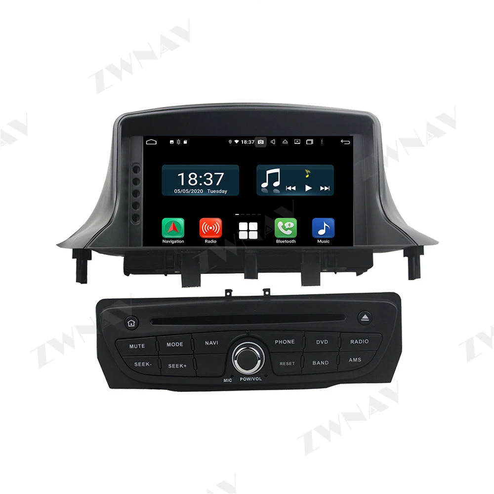 128G Carplay Android DVD Player for Renault Megane 3 Fluence 2009 2010 2011 2012 2013 2014 2015 2016 GPS Unit Audio Radio Stereo