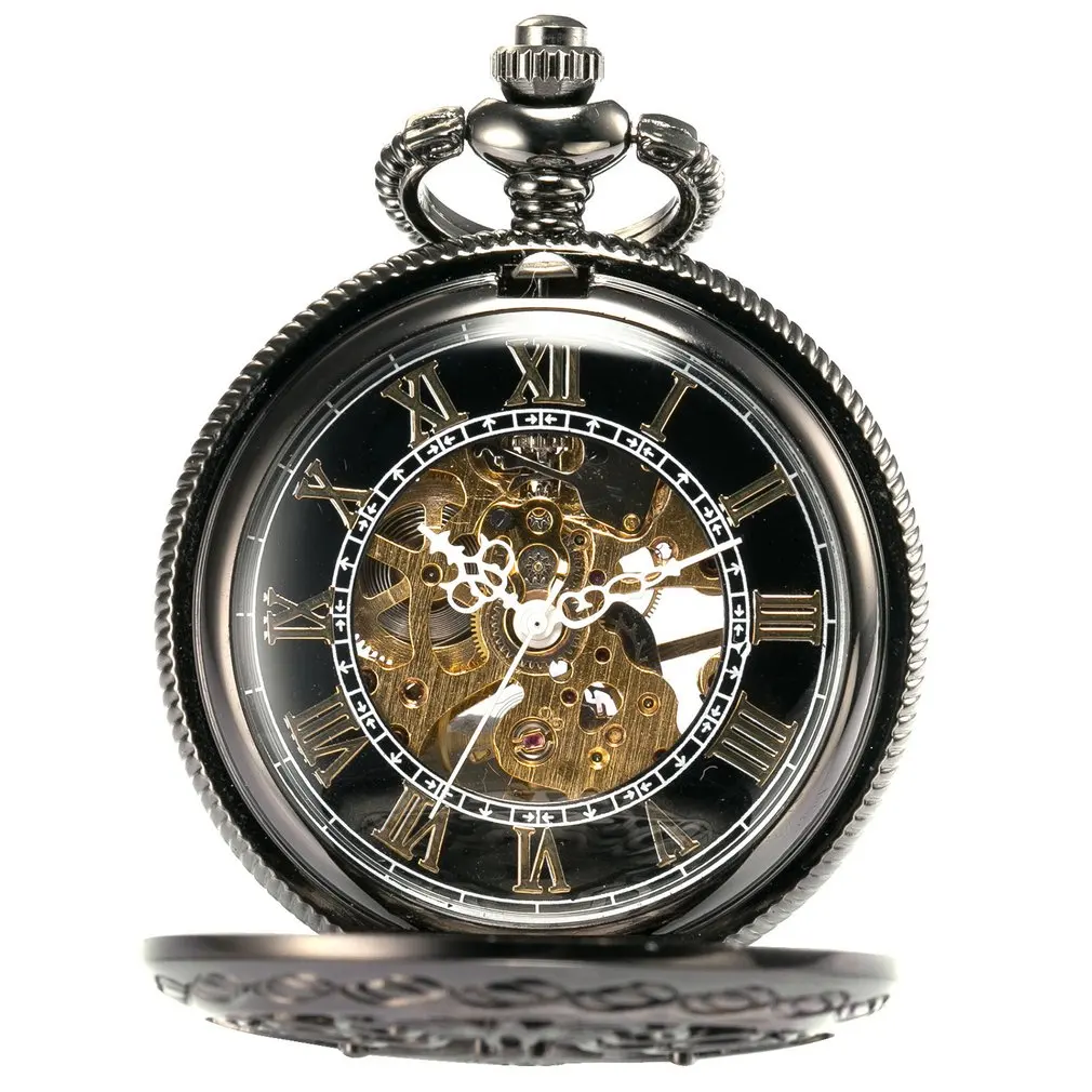 

L123 Roman Digital Mechanical Pocket Watch Mechanical Pocket Watch Antique Luxury Brand Necklace Exquisite Pocket Watches
