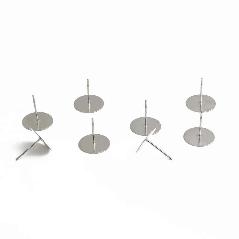 100/200 stücke Hohe Qualität Edelstahl Blank Ohrring Stud Basis Pins Ohrringe Ohrstöpsel Für DIY Schmuck Machen Zubehör supplie – Detail 15