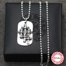 S925 Стерлинговое Серебро, Мужская подвеска, индивидуальная, Классическая, модная, в стиле панк, ювелирное изделие, хип-хоп, трехмерный крест, чтобы отправить подарок