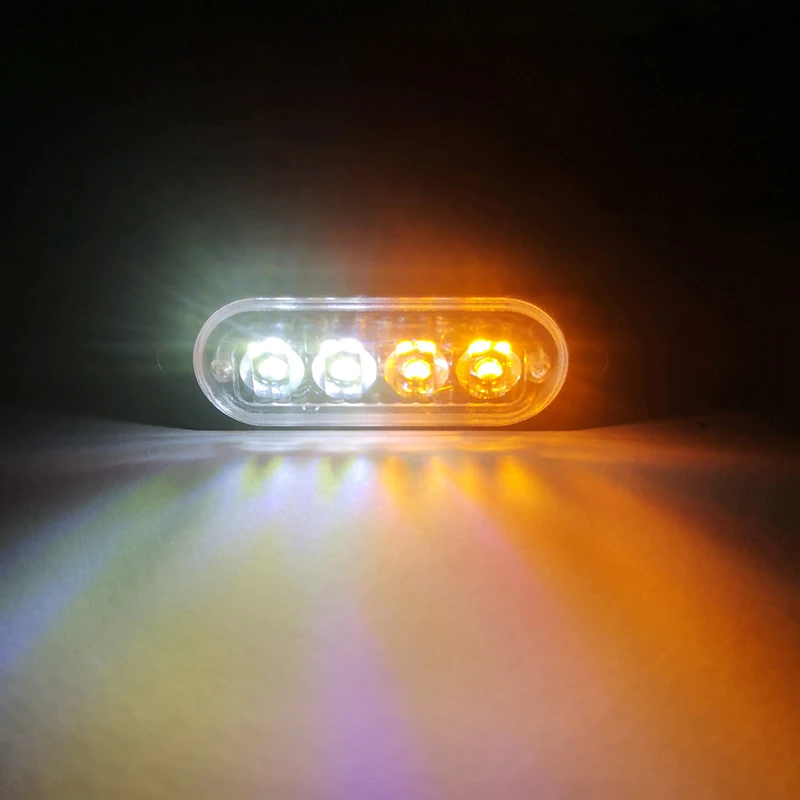 1 шт./компл. автомобиля тонкий флэш светильник 4LED двери светильник грузовик Предупреждение светильник бортовой светильник сбоку Turns12-24V 12 Вт автоматическое изменение декоративный светильник