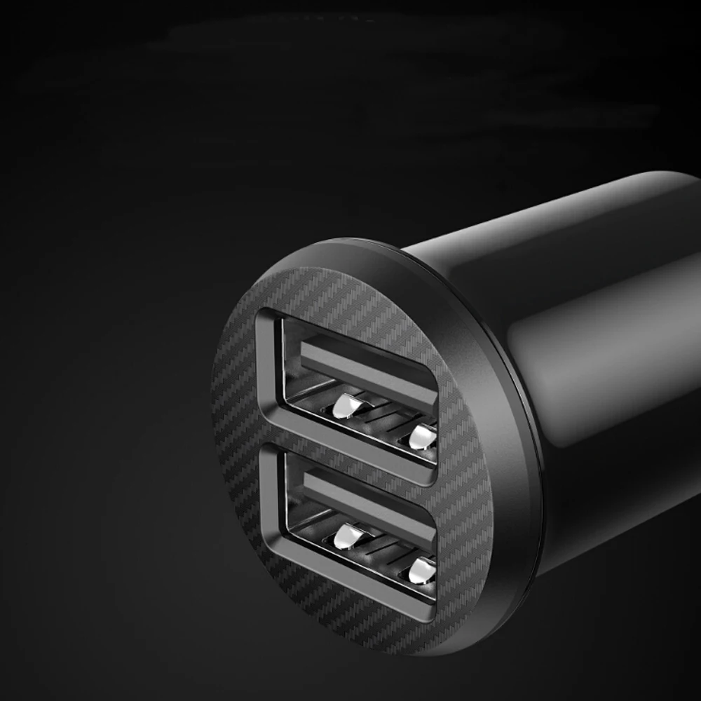 Мини USB Автомобильное зарядное устройство для iPhone Xiaomi Мобильный телефон планшет 3.1A Быстрая зарядка двойной USB Автомобильное зарядное устройство адаптер в автомобиле
