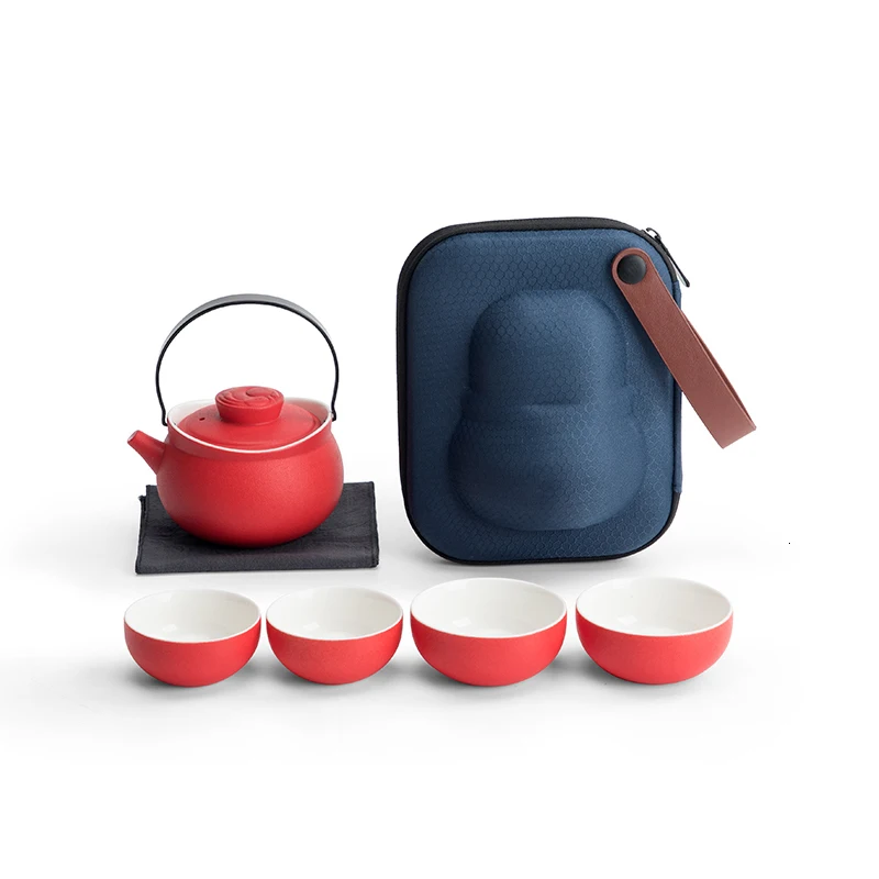 Nanshan Sir Yuanbao Handle Pot Travel Tea Set Suit Small Set Portable