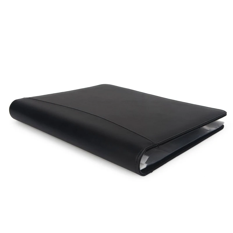 A4 Вегетарианская кожа 3 кольца Портфолио Биндер бизнес Биндер Padfolio с блокнотом для интервью и бизнеса