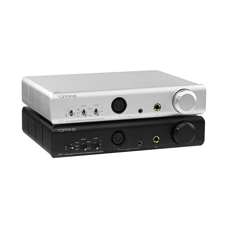 Topping A90 Desktop Headphone Amplifier fully balanced Hi Res Digital HiFi Music Portable headphone amp Audio XLR Pre Amplifier