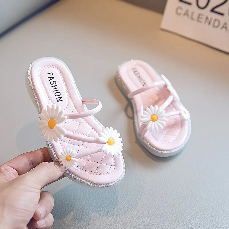 Сандалии для девочек мягкие босоножки из экокожи пляжные тапочки принцессы