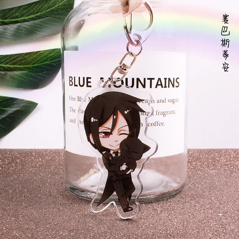 Аниме брелок Kuroshitsuji Black Butler Sebastian Ciel tombker Grell подвеска брелки подвески держатель