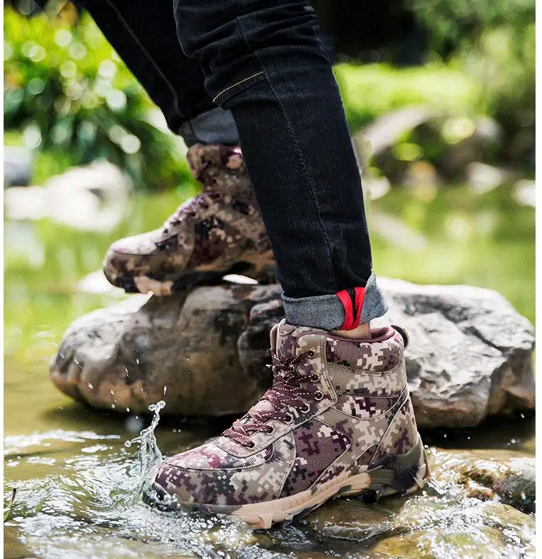 Ботильоны из натуральной шерсти; мужские зимние ботинки; Size38-46; теплая Военная обувь; мужские зимние ботинки; Новинка; камуфляжные не сужающиеся книзу кроссовки; мужская обувь
