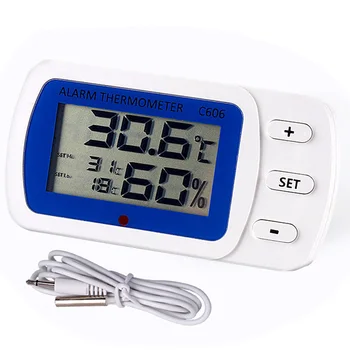 

C606 Home High-Precision Electronic Thermometer Hygrometer Home Pet Refrigerator Thermometer Frost Alarm