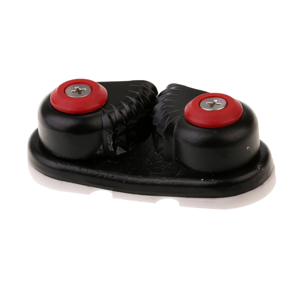 ABS Plastic 2 Row Ball Bearing Composite Cam Cleat - 4 Pieces, Black