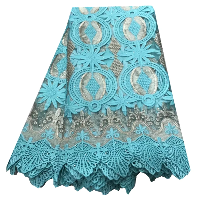 New Arrivals Guipure Lace Fabric 2020 High Quality African Tulle Cord With Stone embroidery For Wedding Dress | Дом и сад