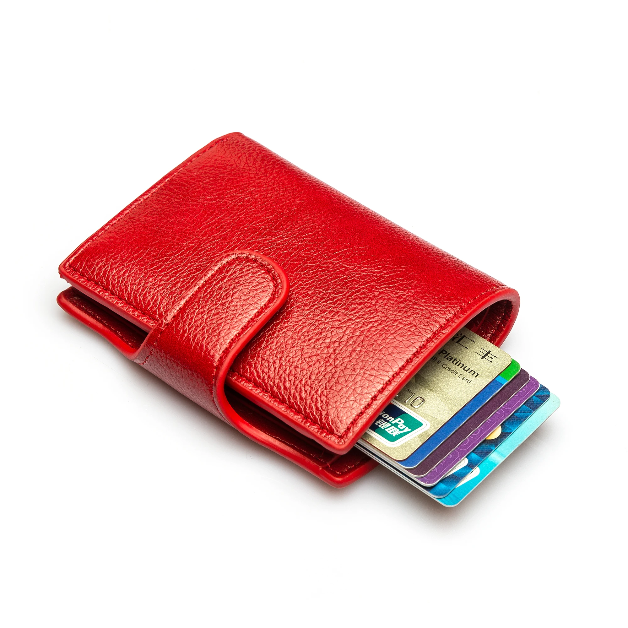 BISI GORO держатель для карт протектор мужской бумажник из искусственной кожи для женщин умный тонкий RFID Чехол для карт унисекс модный солидный кошелек