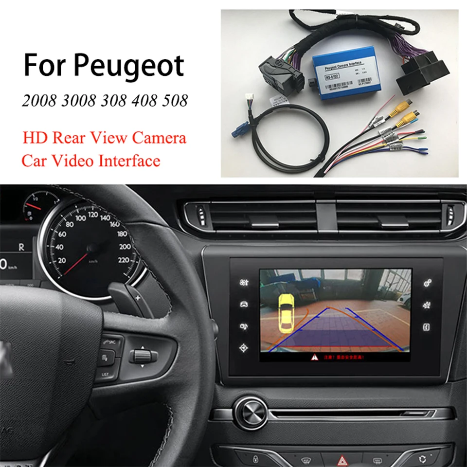 

Rear & Front view Camera System Retrofit Video Interface Kit For Peugeot 2008 3008 308 408 508 Smeg Smeg+ Connect