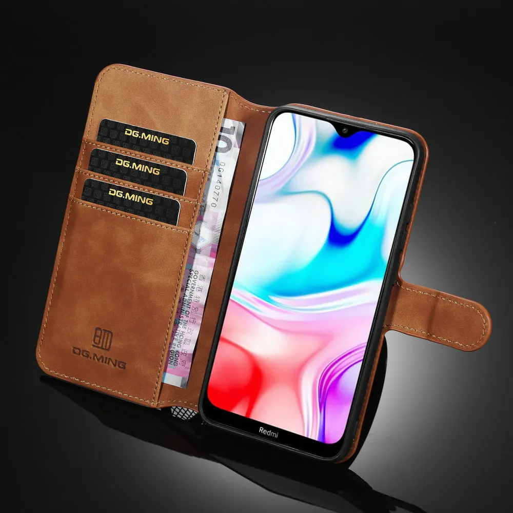 Чехол-книжка Redmi8 8 A, Ретро кошелек, чехол для телефона Xiaomi Redmi 8, чехол 360, защитный кожаный чехол для Redmi 8A, противоударный чехол