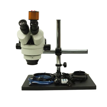 

LY KE-308 7X-45X Zoom Magnification Stereo Trinocular Microscope With HDMI Camera 16MP For Industrial PCB Repair