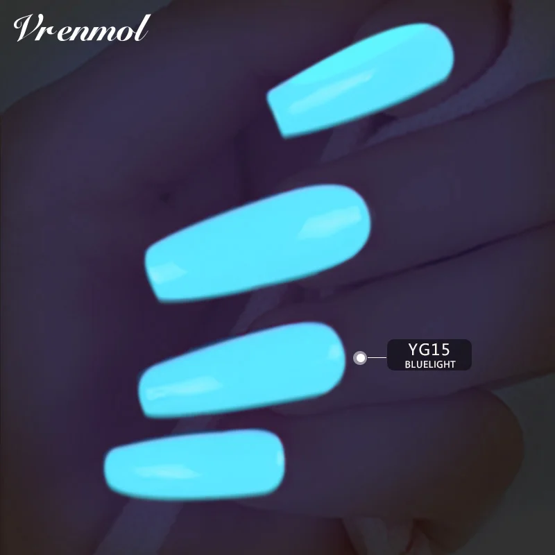 Vrenmol 1 шт. Гель-лак для ногтей светится в темноте замачиваемый УФ-Гель-лак для ногтей флуоресцентный светящийся разноцветный неоновый Гель-лак