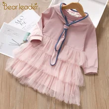 Bear leader/платье для девочек новые весенне-зимние детские нарядные платья для девочек милое платье принцессы детская одежда с капюшоном Vestidos/для детей от 2 до 6 лет