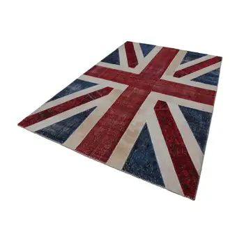 

202x302 Cm Uk Handmade Flag Patchwork Rug-7x10 Ft