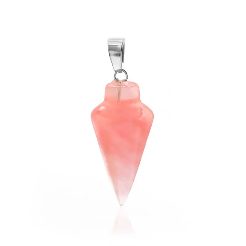 Cherry Quartz Ожерелье Подвеска амулеты авантюрин голубое пятно магония Малахитовый камень ювелирные изделия для DIY ожерелье изготовление сережек - Окраска металла: Cherry Quartz