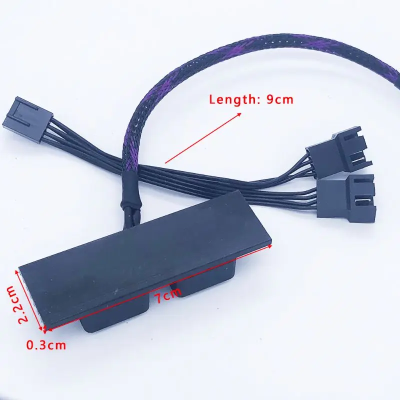 M.2 NVMe теплоотвод SSD твердотельный накопитель 2280 двойной охлаждающий кабель адаптера вентилятора