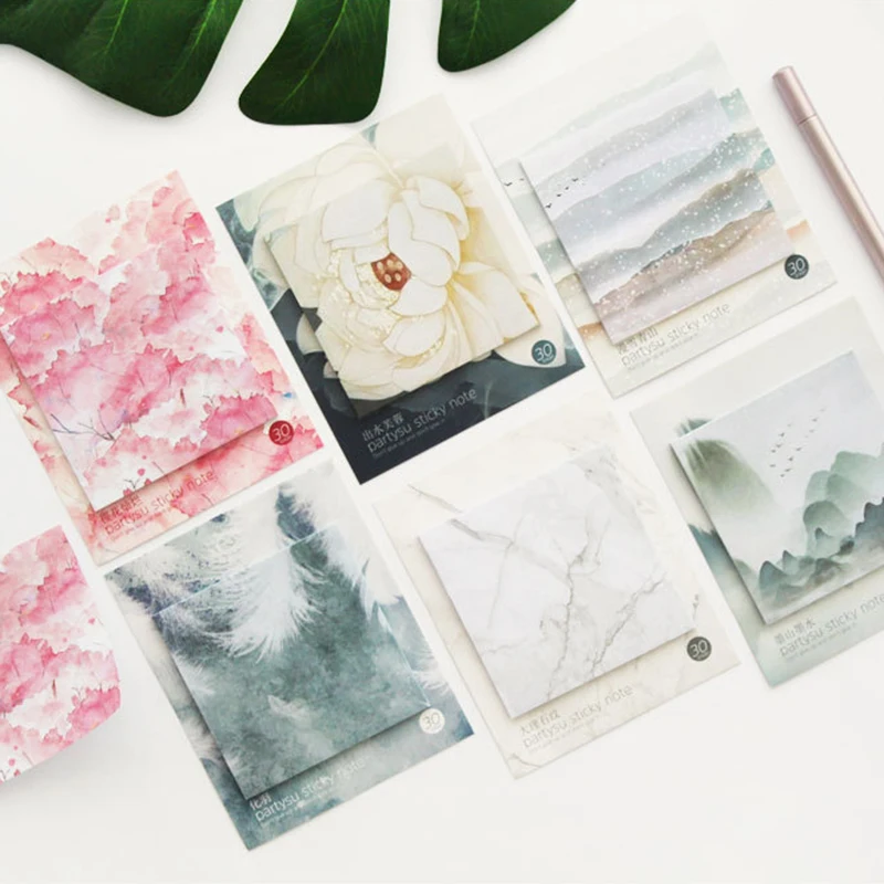 Блокнот для заметок цветной самоклеящийся 1 шт. | Канцтовары офиса и дома