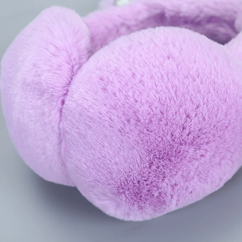 Теплые наушники с единорогом для девочек, зимние меховые наушники для женщин, зимние аксессуары, теплые наушники для женщин, Рождественская повязка на голову