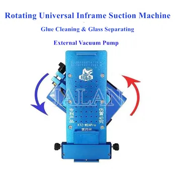 

Universal inframe glue cleaning heating separator machine with 360 rotation plate external vacuum pump