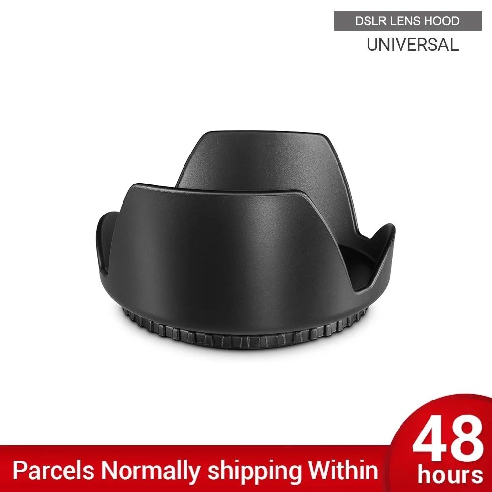 Universal 49-82MM Camera Tulip Flower Lens Hood 49 52 55 58 62 67 72 77 82MM for Canon Sony Nikon DSLR Cameras Protector | Электроника