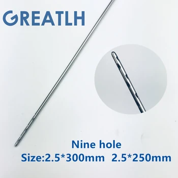 

Hot sale1PCS Stainless Steel Nine hole Surgical Instruments Liposuction Cannulas For Fat Grafting