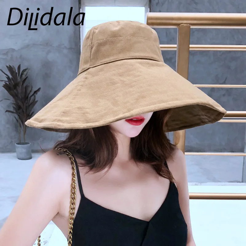 Dilidala Женская Рыбацкая шляпа для женщин Летняя Защита от солнца с солнцезащитным козырьком Складная хлопковая Панама 2019 новые взрывные