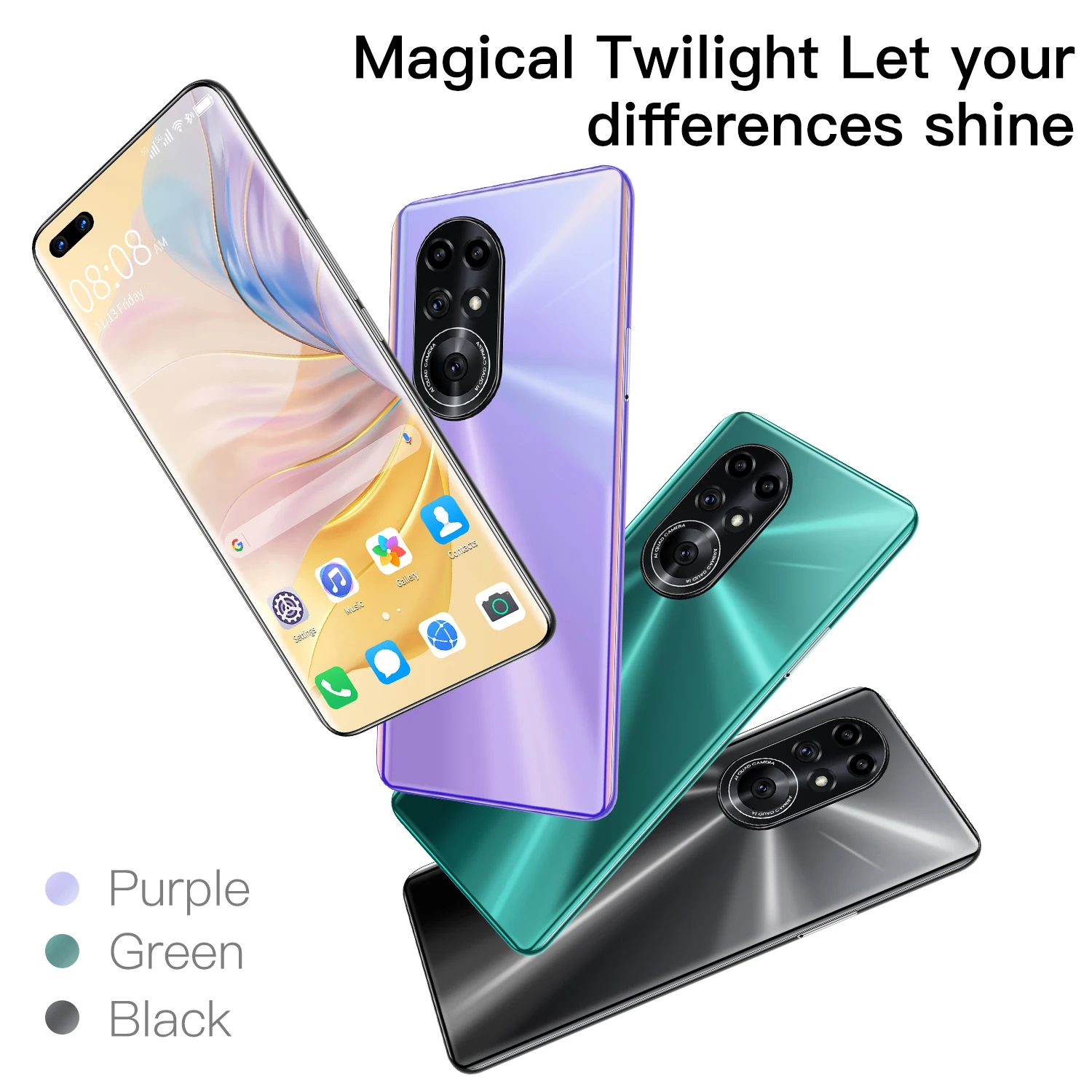 US $104.51 Global Version P50 Pro 73 Smartphone Android 11 16GB RAM 512GB ROM 6800mAh Deca Core CPU Mobile Phone 32MP Rear Cameras