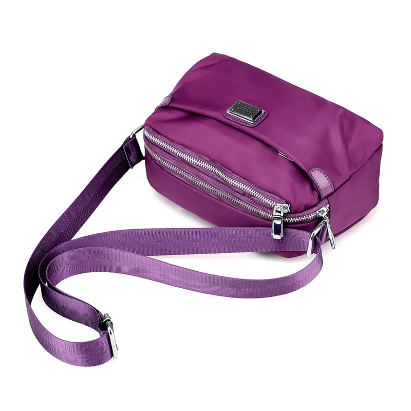 Женские модные маленькие сумки-мессенджеры, водонепроницаемые нейлоновые сумки через плечо, женские Мини повседневные сумки через плечо, одноцветные сумки-конверты на молнии