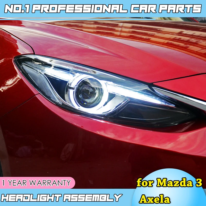 Автомобильный Стайлинг для Mazda 3 фары новые мазда3 Axela светодиодный фары оригинальные DRL Биксеноновые линзы Высокий Низкий Луч парковки