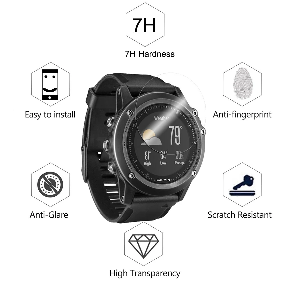 3 упаковки для Garmin Fenix 3 Полное покрытие 7H анти-шок Взрывозащищенная высокая прозрачная защитная пленка для Garmin fenix 3 HR